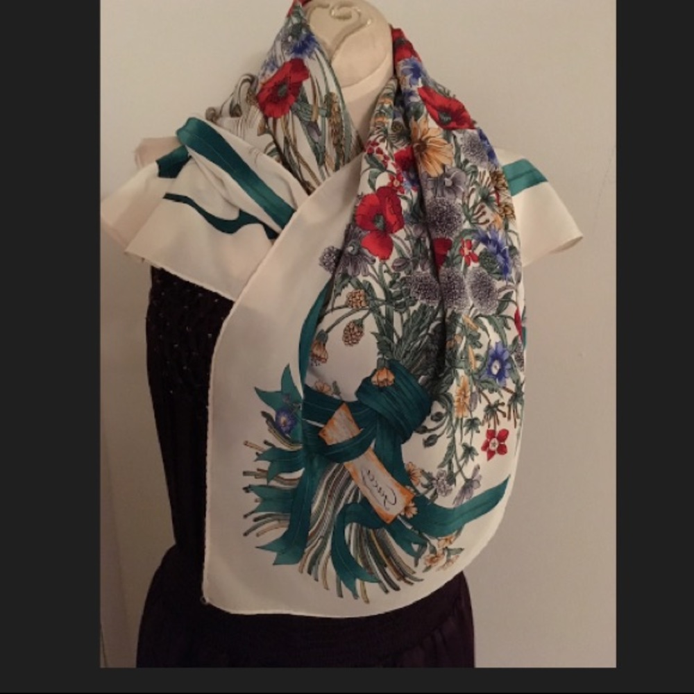 Authentic Gucci Silk Scarf